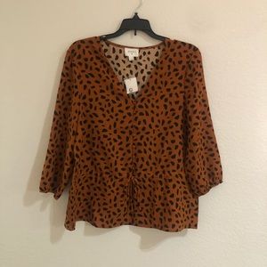 Brand new! Cheetah Print Blouse
